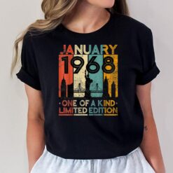 55 Years Old Vintage January 1968 Birthday Men Women 55th T-Shirt