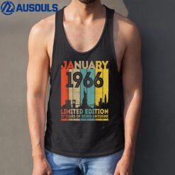 57 Years Old Gifts Vintage January 1966 57th Birthday Tank Top