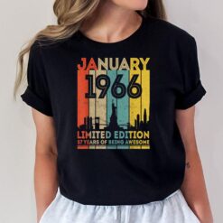 57 Years Old Gifts Vintage January 1966 57th Birthday T-Shirt