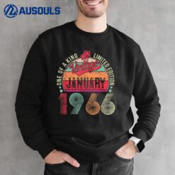 57 Years Old Vintage January 1966 57th Birthday Men Women Sweatshirt