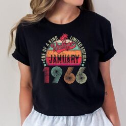57 Years Old Vintage January 1966 57th Birthday Men Women T-Shirt