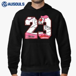 5 GS Pinksicle Number 23 Dripping Shoes Pinksicle 5s Hoodie