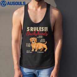 5 Rules for Wirehaired Dachshunds Funny Wirehaired Dachshund Tank Top