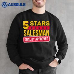 5 Stars Salesman - Funny Sales & Salesperson Gift Sweatshirt