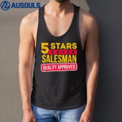5 Stars Salesman - Funny Sales & Salesperson Gift Tank Top