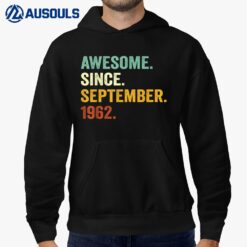 60 YearS Old Gift Awesome Since September 1962 60th Birthday Hoodie