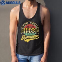 60 Years Old Gift January 1963 Limited Edition 60th Bday Tank Top