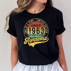 60 Years Old Gift January 1963 Limited Edition 60th Bday T-Shirt