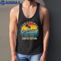 60 Years Old Gifts Awesome Since December 1962 60th Birthday Tank Top