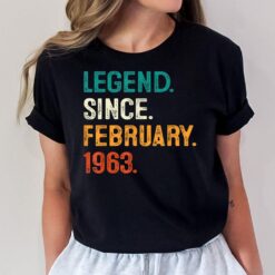 60 Years Old Gifts Legend Since February 1963 60th Bday Men T-Shirt