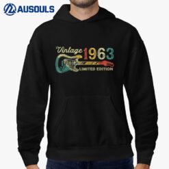 60th birthday gifts for men women Guitar Player Born in 1963 Hoodie