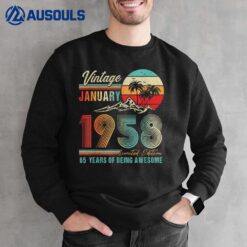64 Years Old 64th Birthday Decoration Vintage January 1958 Sweatshirt