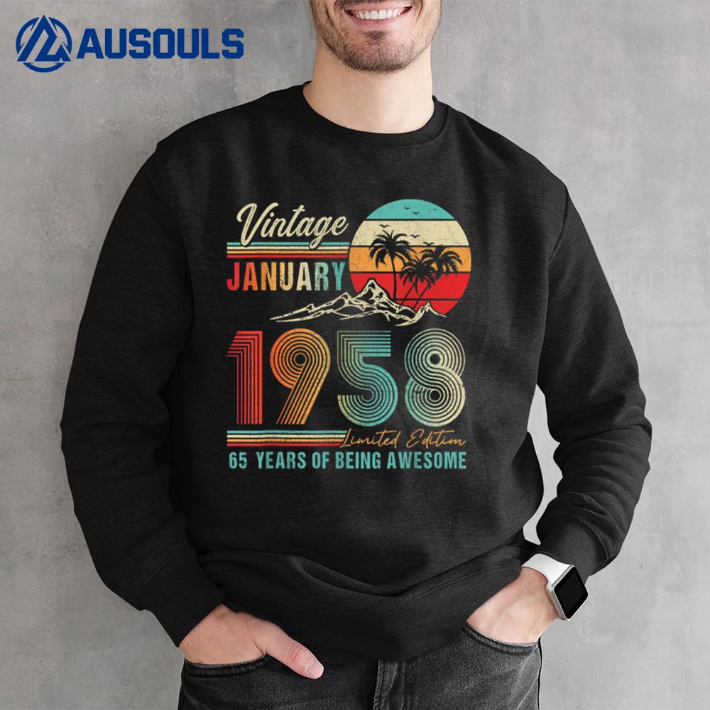 64 Years Old 64th Birthday Decoration Vintage January 1958 Sweatshirt