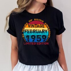 64 Years Old Vintage February 1959 Distressed 64th Birthday T-Shirt