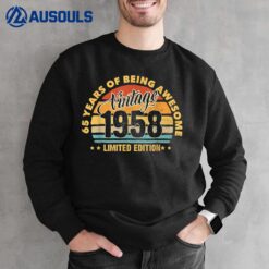 65 Years Old Gifts Vintage 1958 Birthday Gifts For Men Women Sweatshirt