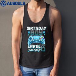 6th Birthday Boy Level 6 Unlocked Awesome Since 2016 Gamer Tank Top