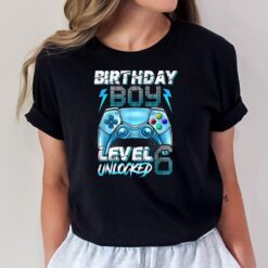 6th Birthday Boy Level 6 Unlocked Awesome Since 2016 Gamer T-Shirt