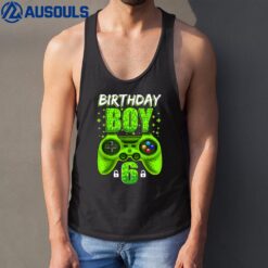 6th Birthday Boy Video Games Gamer Gaming 6 Year Old Boys Tank Top