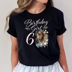 6th Birthday Girl Horse Lover 6 Years Old Bday T-Shirt