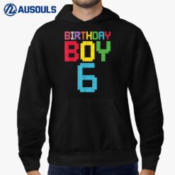 6th birthday Boy master builder 6 years old block building Hoodie