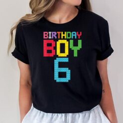 6th birthday Boy master builder 6 years old block building T-Shirt