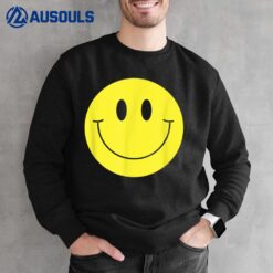 70s Yellow Smile Face Cute Happy Peace Smiling Face Sweatshirt