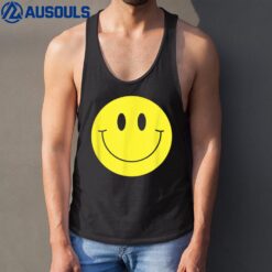 70s Yellow Smile Face Cute Happy Peace Smiling Face Tank Top