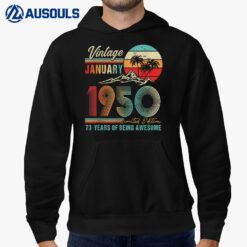 72 Years Old 72nd Birthday Decoration Vintage January 1950 Hoodie