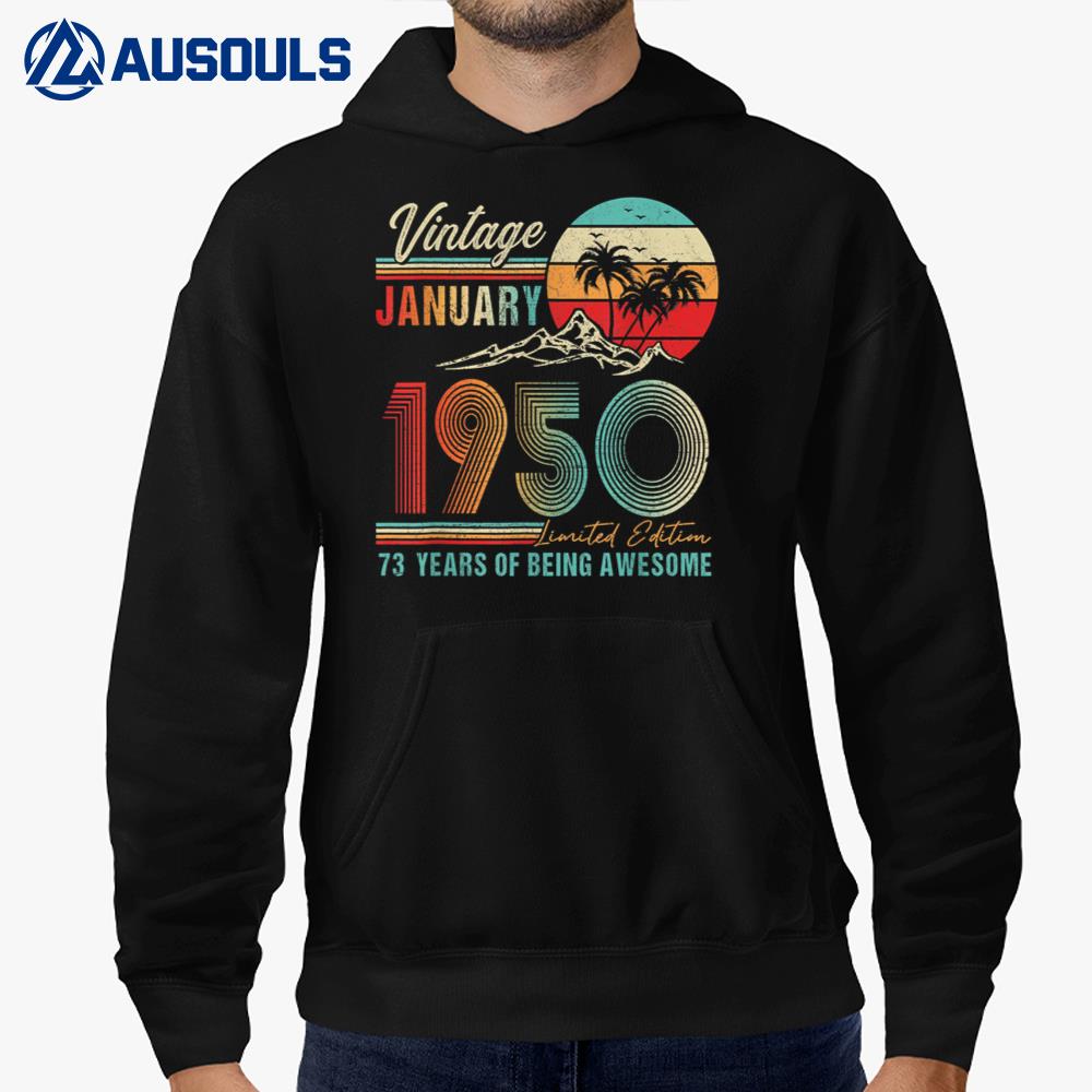 72 Years Old 72nd Birthday Decoration Vintage January 1950 Hoodie
