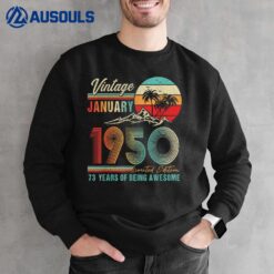 72 Years Old 72nd Birthday Decoration Vintage January 1950 Sweatshirt