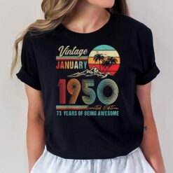 72 Years Old 72nd Birthday Decoration Vintage January 1950 T-Shirt