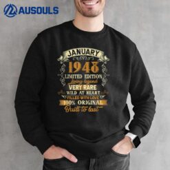 75 Year Old Awesome Since January 1948 75th Birthday Gift Sweatshirt