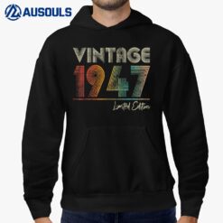 76 Years Old Vintage 1947 76th Birthday Gifts Women Men Hoodie