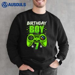 7th Birthday Boy Video Games Gamer Gaming 7 Year Old Boys Sweatshirt