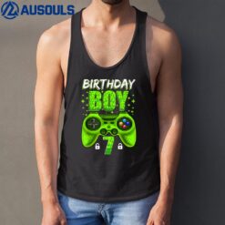 7th Birthday Boy Video Games Gamer Gaming 7 Year Old Boys Tank Top