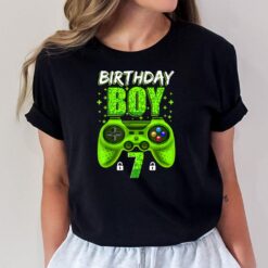 7th Birthday Boy Video Games Gamer Gaming 7 Year Old Boys T-Shirt