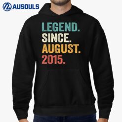 7th Birthday Gifts 7 Years Old Boy Legend Since August 2015 Hoodie