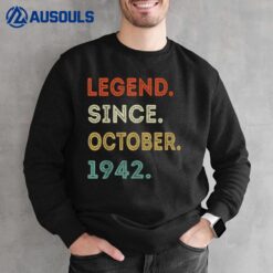 80 Years Old Gifts Legend Since October 1942 80th Birthday Sweatshirt