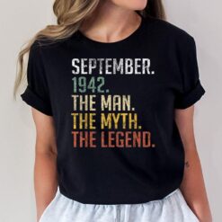 80 Years Old September 1942 Man Myth Legend 80th Birthday T-Shirt