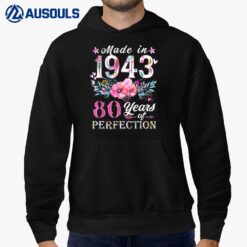 80th birthday gift ideas for women Floral Made in 1943 Hoodie