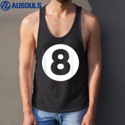 8 Ball Billiards Lazy Halloween Costume Funny Magic 8 Ball Tank Top