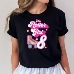 8 Year Old Birthday Skate Kids Roller Girl Skating 8th Bday T-Shirt