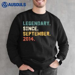 8 Year Old Gift Legend Since September 2014 8th Birthday Sweatshirt