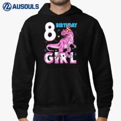 8 Year Old Gifts Party 8th Birthday Girl dinosaur Funny Hoodie