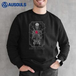 8 of Swords Tarot Card Skeleton Witchy Pagan Occult Gothic Sweatshirt