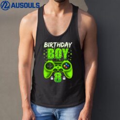 8th Birthday Boy Video Games Gamer Gaming 8 Year Old Boys Tank Top