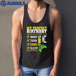 8th Birthday Party Perfect For Gamer 8 Years Old Boy Kids Tank Top