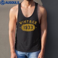 90 Year Old Gifts Born In 1933 Vintage 90th Birthday Retro Tank Top