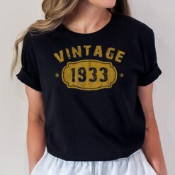 90 Year Old Gifts Born In 1933 Vintage 90th Birthday Retro T-Shirt