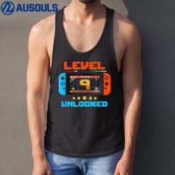 9 Year Old Level 9 Unlocked 9th Birthday Boy Video Games Tank Top